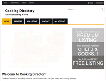 Tablet Screenshot of cookingdirectory.co.uk
